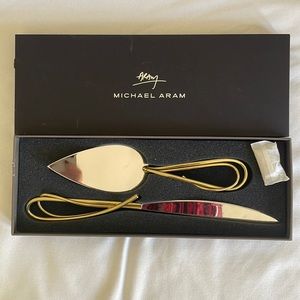 Brand New - Michael Aram Calla Lily Cake Knife and Server Set